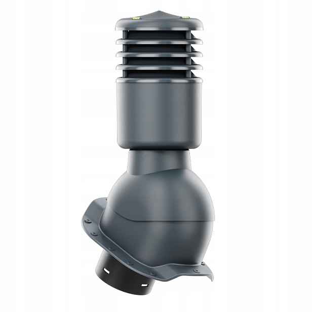 Větrací komín Smartline profil R fi 125 mm, zateplený, antracitový