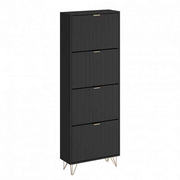 Vicco SKŘÍŇ NA BOTY Helge Černá 60 x 166.7 cm 4 přihrádky