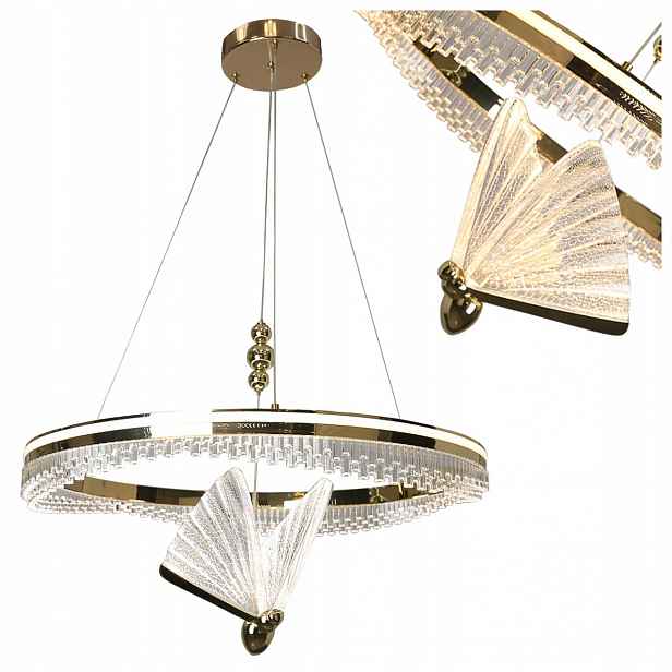 Závěsné Stropní Svítidlo Marissa Cristal Zlatá Led Cct Light Prestige