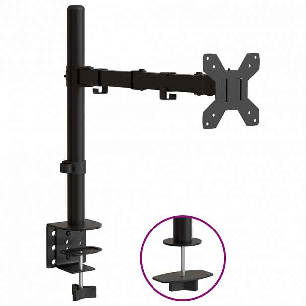 vidaXL Držák na monitor černý ocel VESA 75/100 mm