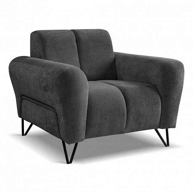 Beautysofa RELAXAČNÍ křeslo Volare s kovovými nohami, antracit