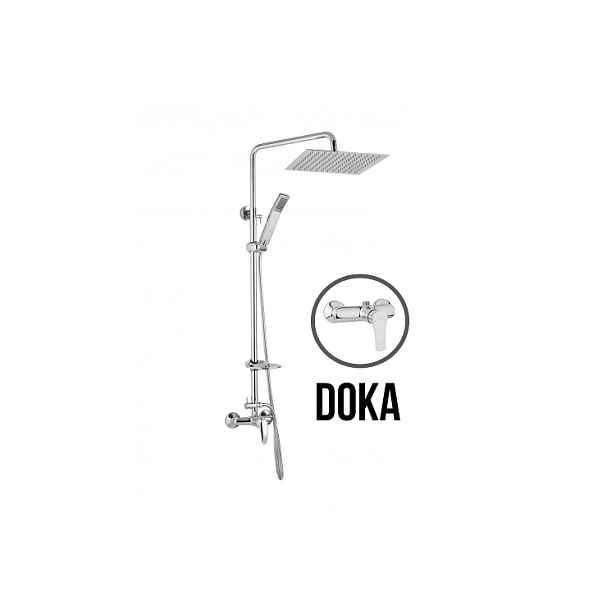 JB Sanitary DOKA SK 61 011 05 5 - Sprchová sestava s baterií 150mm; nerezovou čtvercovou sprchou 250x250mm; s příslušenstvím
