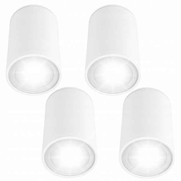 Led halogenové nástěnné svítidlo IP44 Spot Vodotěsné GU10 tuba bílá x4