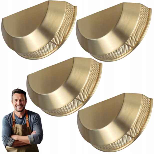 Nábytková Úchytka Muszelka Tertius 64 mm rýč Zlatý Mat Kartáčovaný 4ks