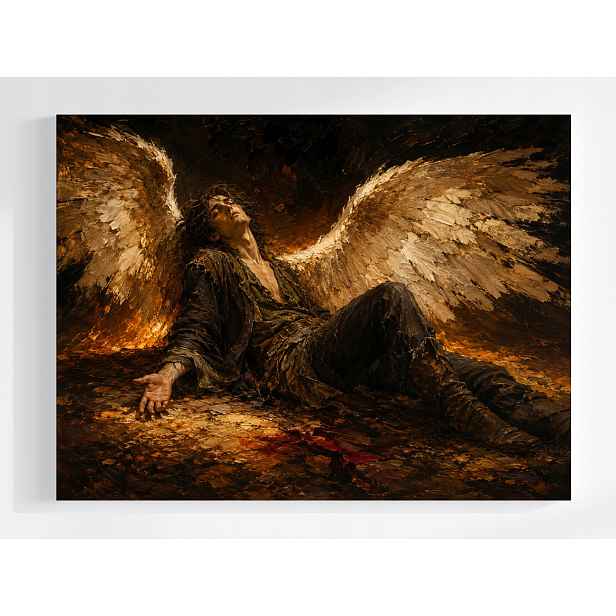 Obraz Na Plátně Canvas Fantasy Anděl Pád Samota Trest Smutek 80x60