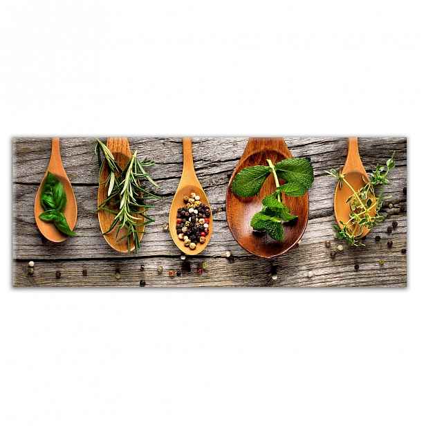 Obraz Styler Glasspik Kitchen Wooden Spoons, 30 x 80 cm