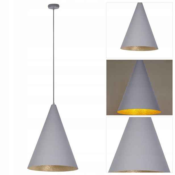 Závěsná Vesuvio zlatá velká forma intimní atmosféra v jídelně Sigma Lighting