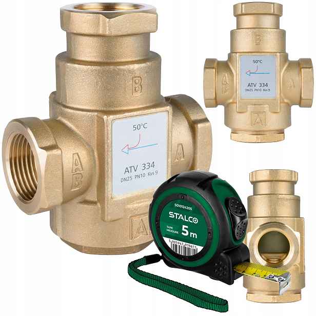 Teplotní Ventil Atv 334 DN25 Gw 1 Cal Kvs 9 m³/h Afriso 50°C Do Kotle