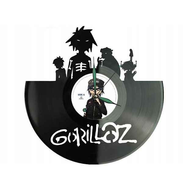 Gorillaz Dárek Originální dekorace do domu, hodiny z vinylové desky