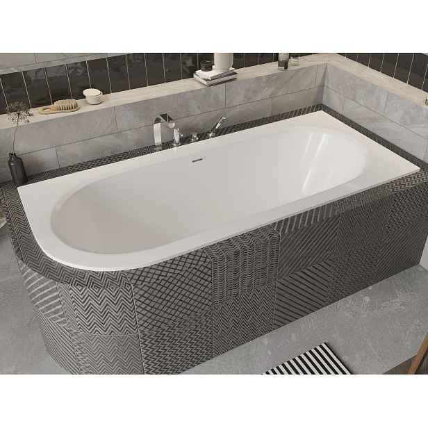 BESCO Olsen Spa  AVITA VANAVIT15SLIMPP+OLVPINOZ - Asymetrická vana AVITA SLIM+