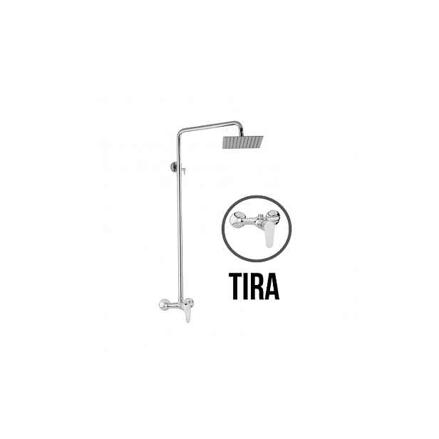JB Sanitary TIRA SD 61 000 00 5 - Sprchová sestava s baterií 150mm; nerezovou čtvercovou sprchou 250x250mm; bez možnosti ruční sprchy