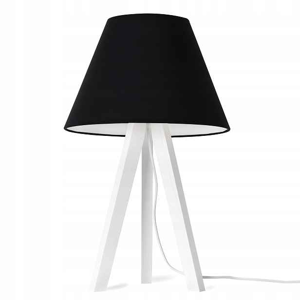 Noční Lampa Na Stůl, Robustní Dřevěná Trojnožka S Stínítkem Do Ložnice