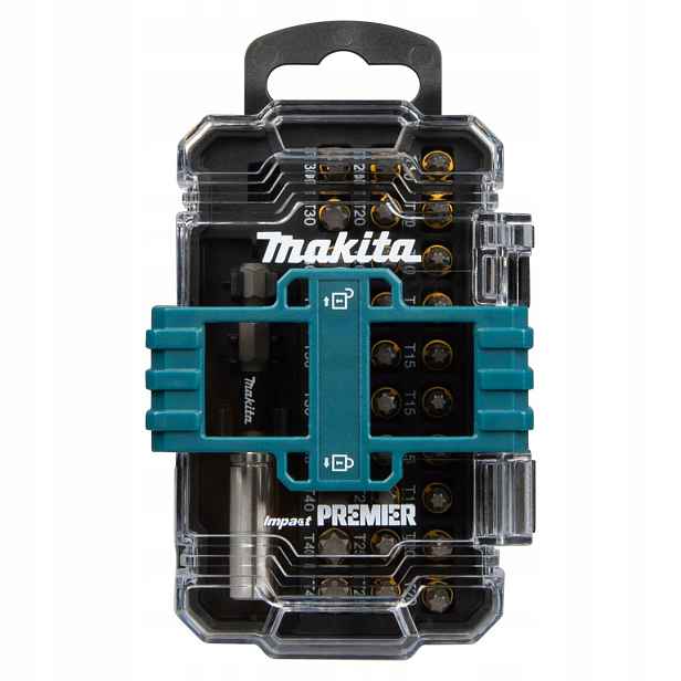 Sada bitů Makita E-25111 Impact Premier 25 mm Hex 1/4'' držák 31 ks pouzdro