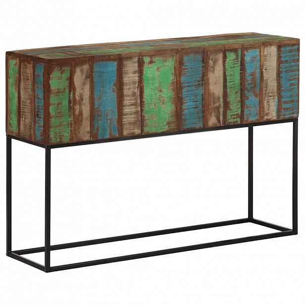 vidaXL Konzolový stolek 110x30x75cm masivní recyklované dřevo a železo