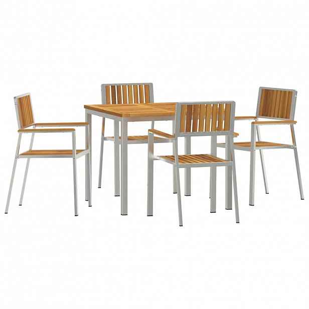 vidaXL Zahradní jídelní sada 5 ks 90 x 90 x 75 cm