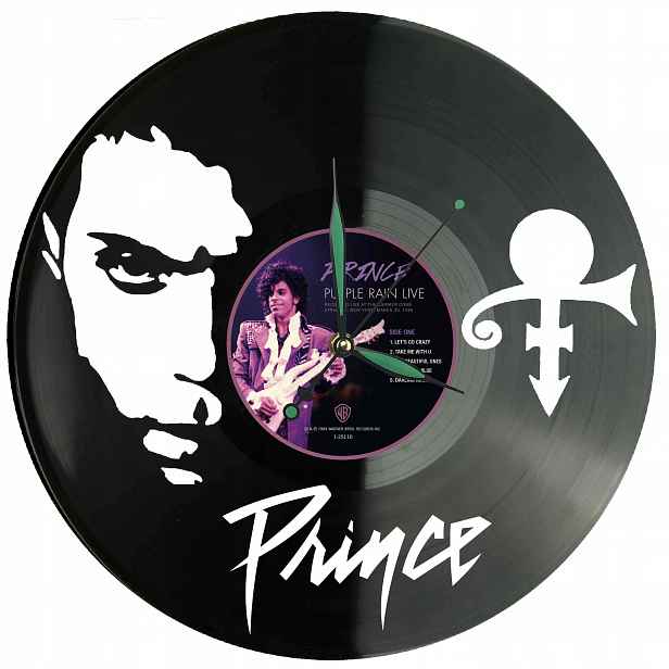 Prince Dárek Originální dekorace do domu Hodiny z vinylové desky