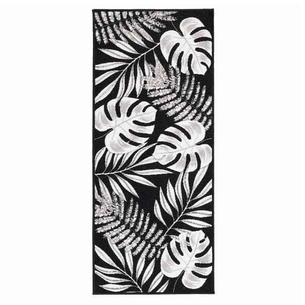 Černý pratelný běhoun 50x120 cm Amber – douceur d'intérieur