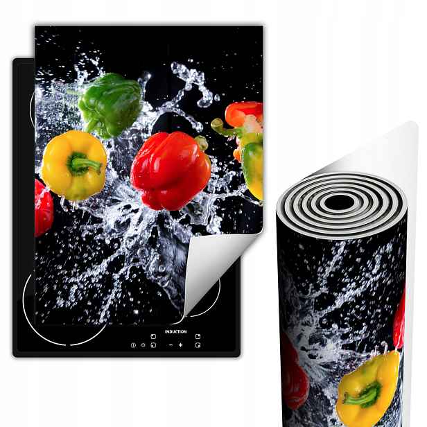 Ochranná Podložka Na Sporáky Dekorace 40x52 cm Černá paprika