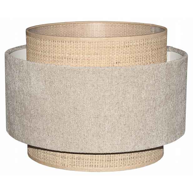 Stínidlo pro stojací stropní lampu 45 E27 Béžová Boucle Venosa Rafia Ratan Boho