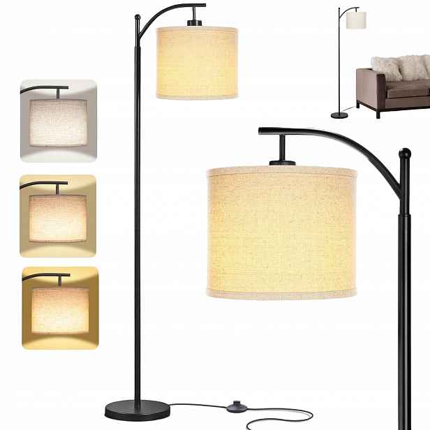 Stojací lampa do obývacího pokoje, ložnice, s tienidlem, patice E27, Led, pro hotelovou chodbu