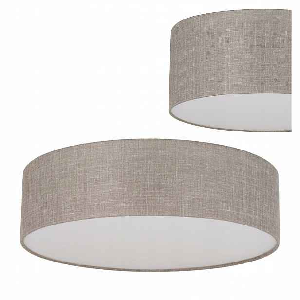 Stropní lampa Lněná šedá 4xE27 Kovová Salon Rondo Tk Lighting