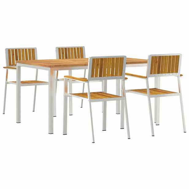 vidaXL Zahradní jídelní sada 5 ks 150 x 90 x 75 cm