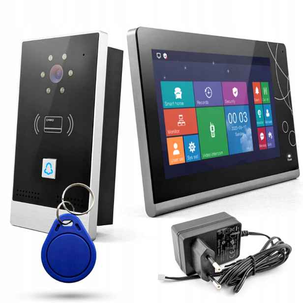 Videotelefon S Displejem Ústředny Tuya Ethernet Nfc Aplikace Full Hd Kamera