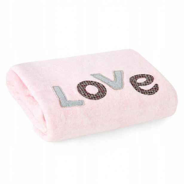 Deka Eurofirany polyester 200 cm x 150 cm odstíny růžové Love
