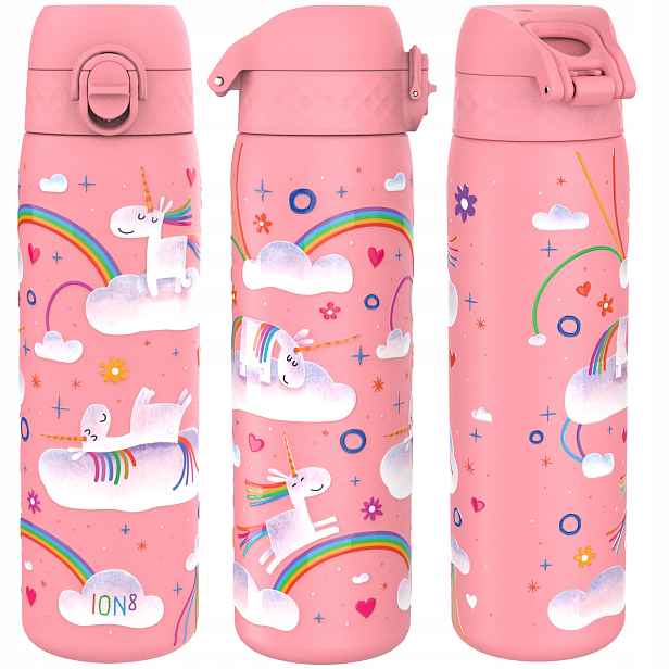 Dětský Termos Pro Mládež Školní Čaj Růžový Unicorn ION8 0,5 L 500 ML