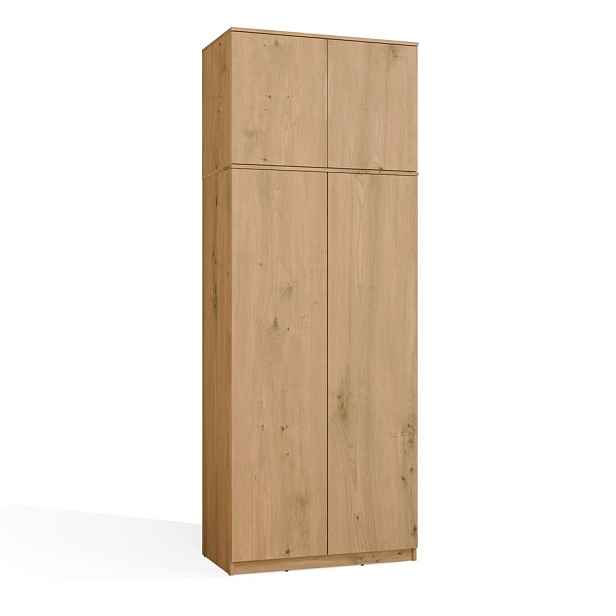 TP Living Šatní skříň s nástavcem Malwa II 90 cm dub artisan