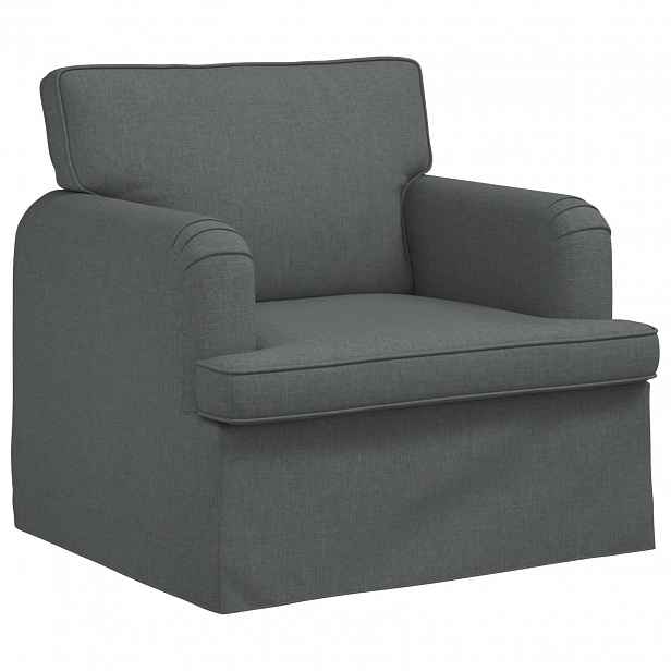 vidaXL Pohovka Tmavě šedá 84 x 80 x 85 cm textil