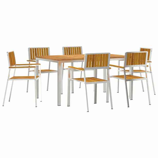 vidaXL Zahradní jídelní sada 7 ks 150 x 90 x 75 cm