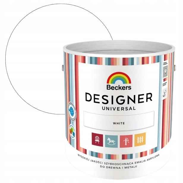 Beckers Designer Universal Barva Bílá Na Dřevo A Kov 2,5L White