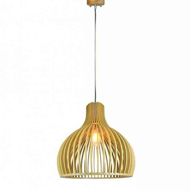 V-tac Závěsná lampa E27 dřevěná kuželová fi450 VT-4453