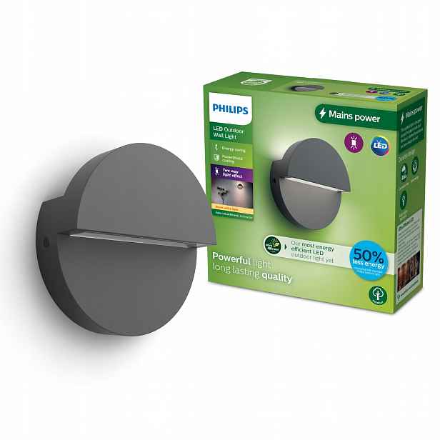 Venkovní nástěnné svítidlo Philips Valor Led fasádní lampa IP44 zahradní nástěnné