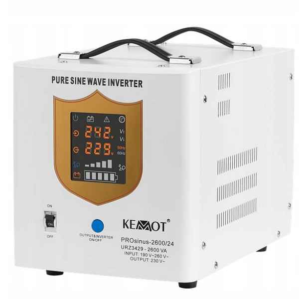 Zdroj záložní Kemot URZ3429 PROsinus 1800W 24V, bílá