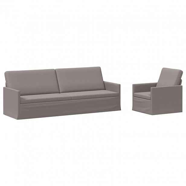 vidaXL Set pohovek 2 pcs Taupe Textil
