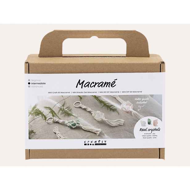Creativ Company Kreativní sada - Macramé klíčenky s krystaly