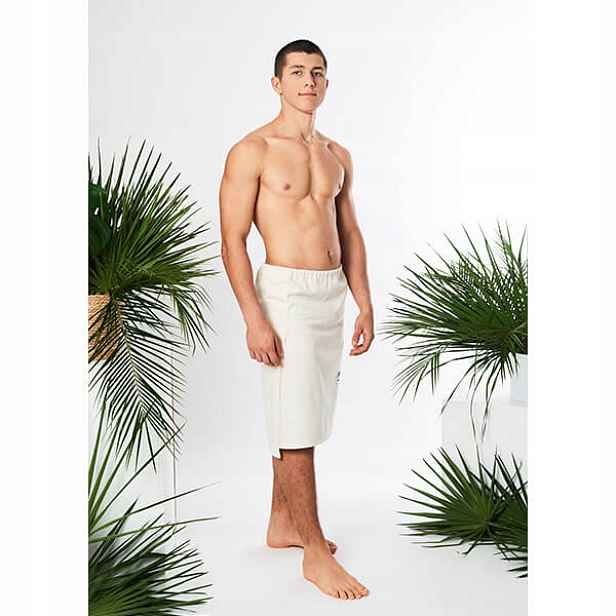Pánský kilt do sauny s gumičkou 100% bavlna Yeye Made in Nature Ecru XL