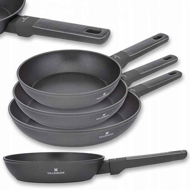 Pánve 20/24/28 cm Valdinox Moderní indukční plynový set, nepřilnavá pánev
