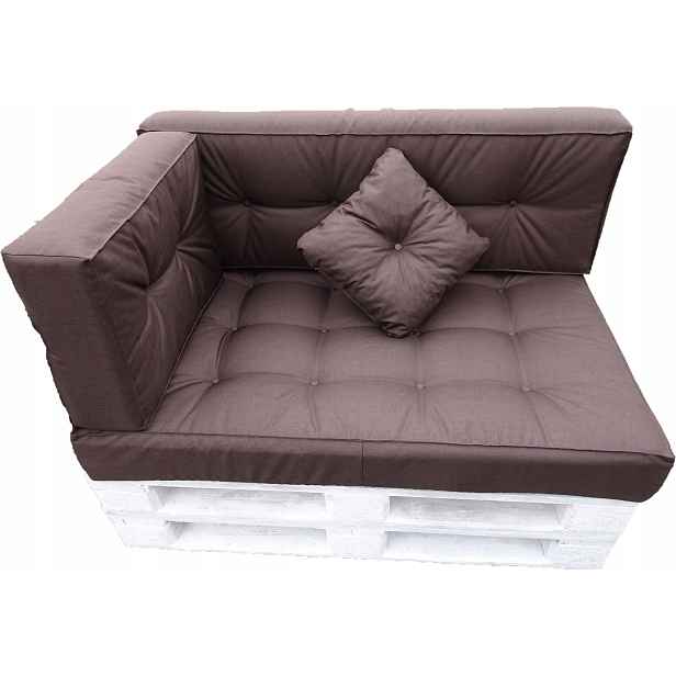 Polštáře na Jednu Paletu sada 4 ks 120 X 80 Bronz Rovné Opěradlo
