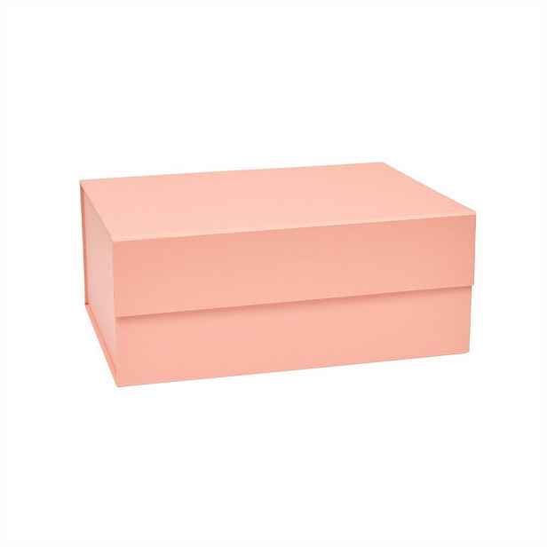 Světle růžový kartonový úložný box s víkem 33x25x15 cm Hako – OYOY Living Design