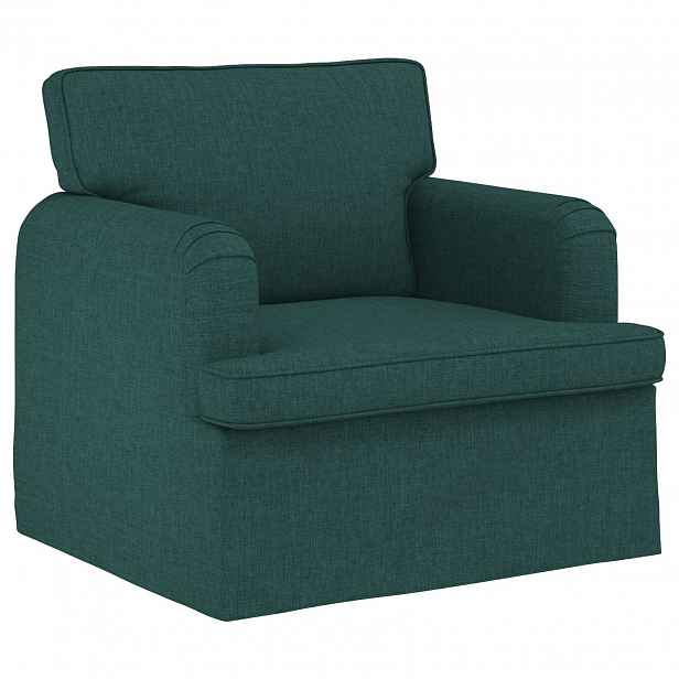 vidaXL Pohovka Tmavě zelená 84 x 80 x 85 cm textil
