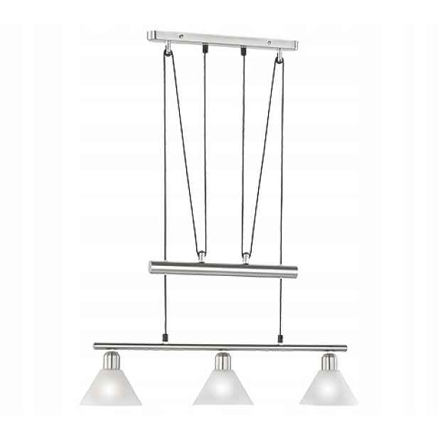 Moderní závěsná lampa Stamina stříbrná Trio