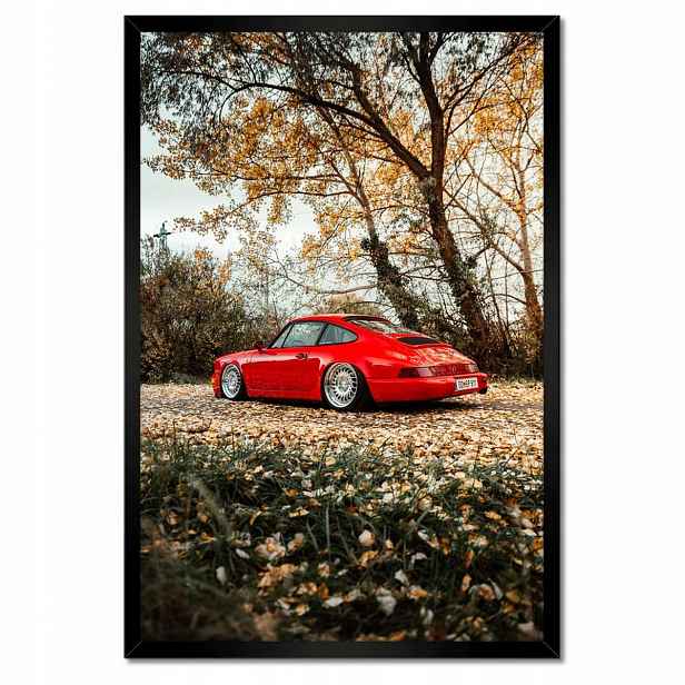 Plakáty v rámu 40x60 Červené Porsche Auto