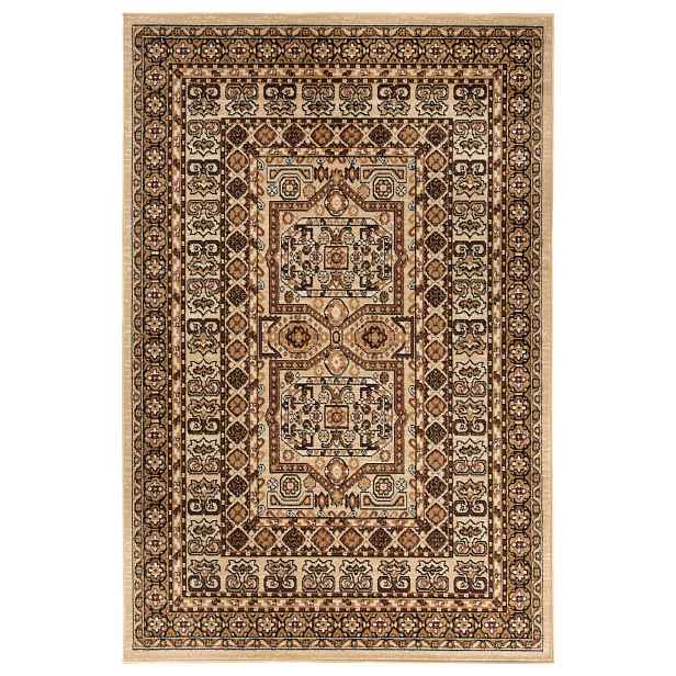 Koberec do chodby béžový 80x150 cm rámeček tradiční měkký pro alergiky