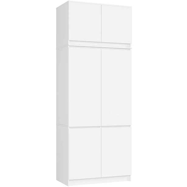 Ak furniture Šatní skříň s nástavcem Star 02 90 cm bílá
