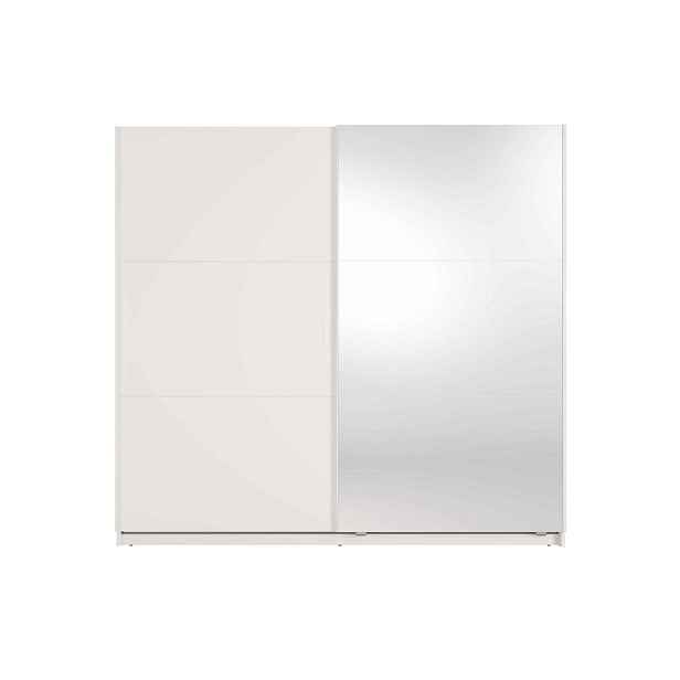 MASSENO ŠATNÍ SKŘÍŇ S POSUVNÝMI DVEŘMI RADEN, 221/207/60 cm 2dveřová se zrcadlem, bílá