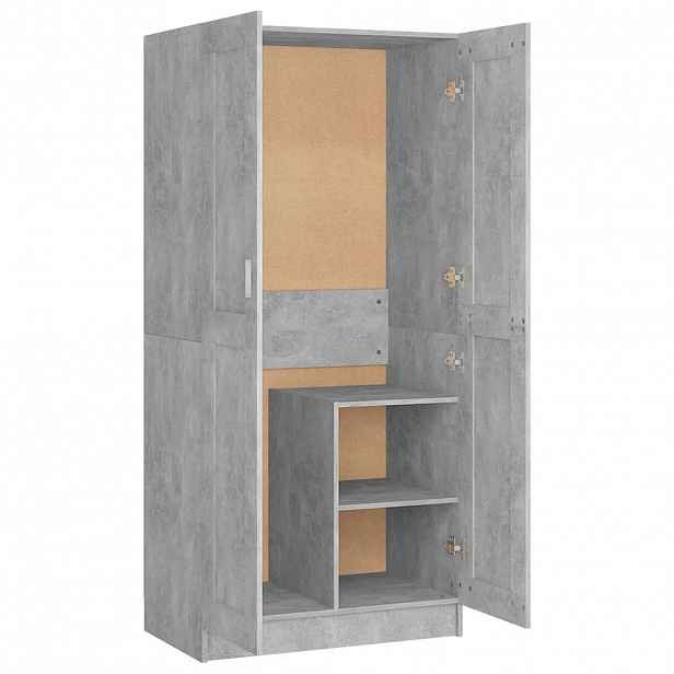 vidaXL Šatní skříň betonově šedá 82,5 x 51,5 x 180 cm kompozitní dřevo