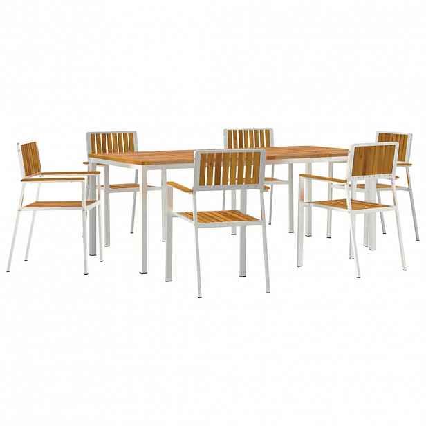 vidaXL Zahradní jídelní sada 7 ks 200 x 90 x 75 cm
